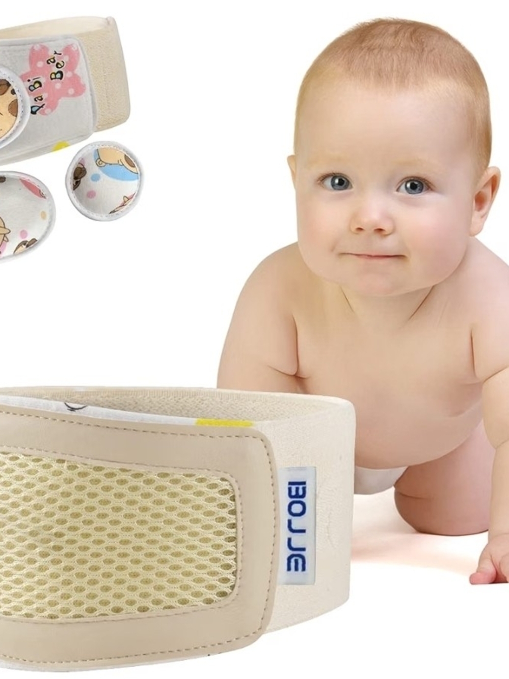 Baby Support Belt - Breathable Beige Infant Belly Band